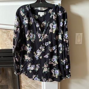 Velvet | Purple Flower Top